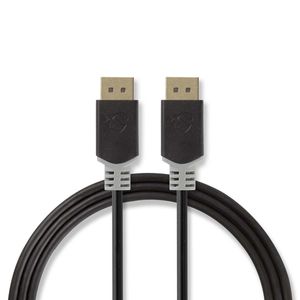 Nedis DisplayPort-Kabel | DisplayPort Male | DisplayPort Male | 2 m / Grijs | 1 stuks - CCBW37014AT20 CCBW37014AT20