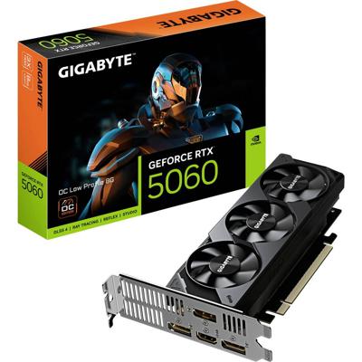 Gigabyte Nvidia GeForce RTX 5060 Videokaart GeForce RTX 5060 8 GB GDDR7-RAM PCIe x8 Low Profile, Overclocked, Vulkan