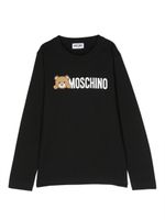 Moschino Kids sweat en coton à logo imprimé - Noir - thumbnail