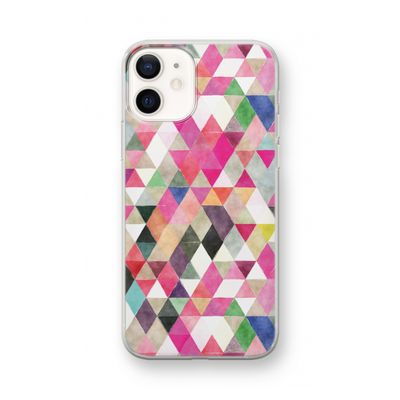 Gekleurde driehoekjes: iPhone 12 mini Transparant Hoesje