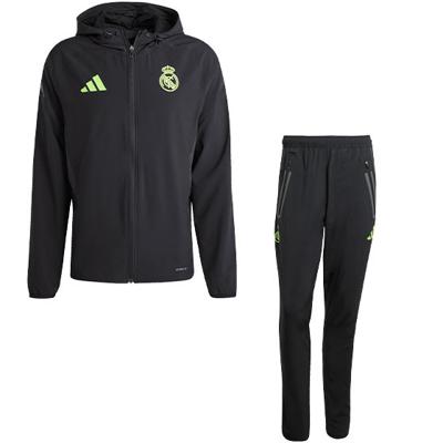 Real Madrid Vis Tech Full Zip Trainingspak Senior 2025/2026 - Maat S - Kleur: ZwartGroen | Soccerfanshop