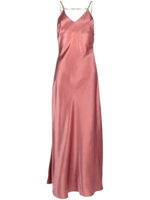 Cult Gaia robe longue Kirya à fini satiné - Rose
