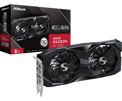 Asrock Challenger 90-GA41ZZ-00UANF videokaart AMD Radeon RX 7600 8 GB GDDR6
