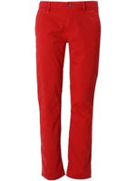 BOSS pantalon chino à patch logo - Rouge