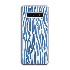 Blauwe nerven: Samsung Galaxy S10 4G Transparant Hoesje