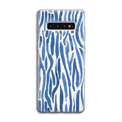 Blauwe nerven: Samsung Galaxy S10 4G Transparant Hoesje
