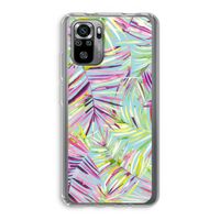 Tropical Palms Blue: Xiaomi Redmi Note 10S Transparant Hoesje