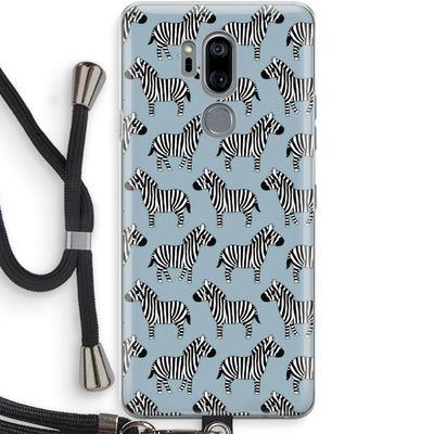 Zebra: LG G7 Thinq Transparant Hoesje met koord