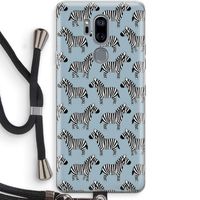 Zebra: LG G7 Thinq Transparant Hoesje met koord