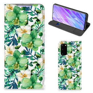 Samsung Galaxy S20 Smart Cover Orchidee Groen