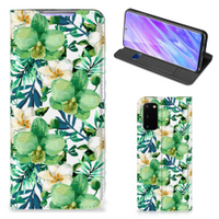 Samsung Galaxy S20 Smart Cover Orchidee Groen - thumbnail