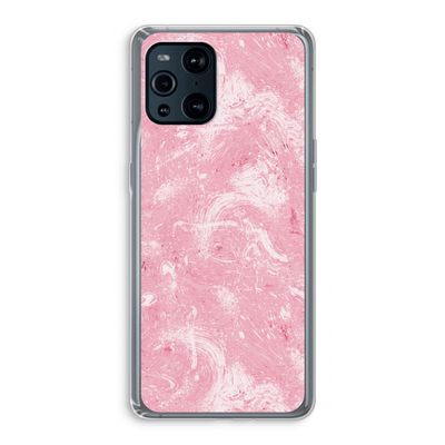Abstract Painting Pink: Oppo Find X3 Pro Transparant Hoesje