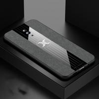 Voor OPPO Reno XINLI stiksels doek Textue schokbestendig TPU beschermhoes (grijs)