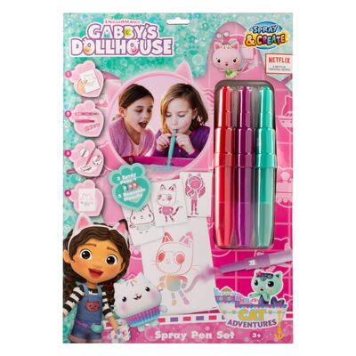 Canenco Gabby&apos;s poppenhuis blaaspennen set