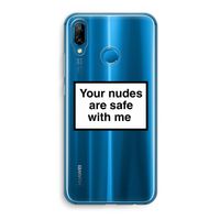 Safe with me: Huawei P20 Lite Transparant Hoesje