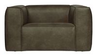 WOOOD Fauteuil 'Bean' Recycle Leer, kleur Army