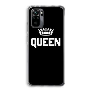 Queen zwart: Xiaomi Redmi Note 10 Pro Transparant Hoesje