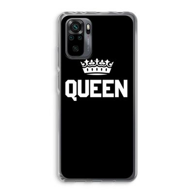 Queen zwart: Xiaomi Redmi Note 10 Pro Transparant Hoesje