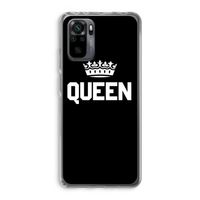 Queen zwart: Xiaomi Redmi Note 10 Pro Transparant Hoesje