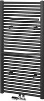 Ben Lineos handdoekradiator met handdoekhouder 753W 60x121,5cm mat grafiet zwart - thumbnail