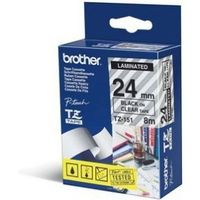 Brother printlintcassette TZE-151 kleurloos/zwart 24 mm - thumbnail