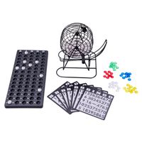 Bingo spel set zwart nummers 1-75 met molen   -