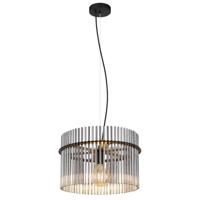 Globo Zwarte hanglampGorley met smoke glas Ø 40cm - 15698H