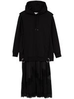 3.1 Phillip Lim robe en coton à détails de dentelle - Noir