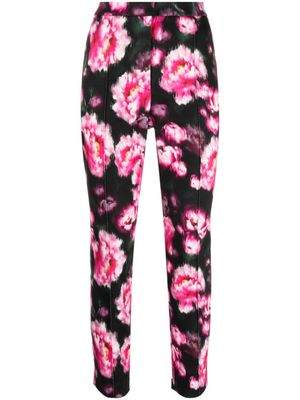 Adam Lippes pantalon droit Daphne à fleurs - Noir