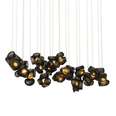 Bocci 100.20 Random Hanglamp - Grijs - Rechthoekige plafondkap
