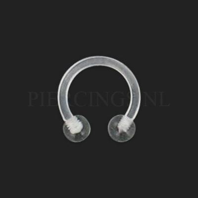 Circulair barbell 1.2 mm acryl doorzichtig