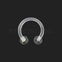 Circulair barbell 1.2 mm acryl doorzichtig