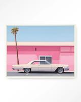 Urban Cotton Wandkleed 'Hammer' 145 x 190cm in Floating Frame - off white