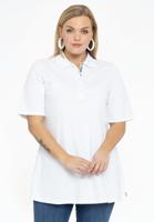 Yoek Polo-shirt flare | Wit | Maat 54/56