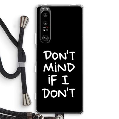 Don't Mind: Sony Xperia 1 III Transparant Hoesje met koord