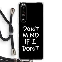Don't Mind: Sony Xperia 1 III Transparant Hoesje met koord