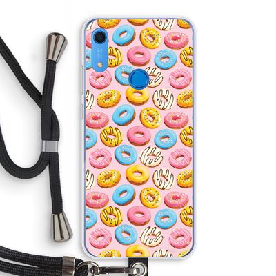 Pink donuts: Huawei Y6s Transparant Hoesje met koord