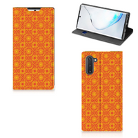 Samsung Galaxy Note 10 Hoesje met Magneet Batik Oranje - thumbnail