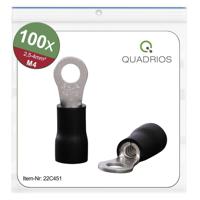 Quadrios 22C451 Ringkabelschoen Dwarsdoorsnede (max.): 4.0 mm² Gat diameter: 4.3 mm Deels geïsoleerd Zwart 1 set(s) - thumbnail