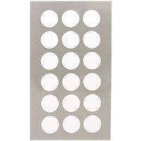 216x Witte ronde sticker etiketten 15 mm - thumbnail