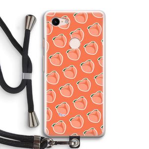 Just peachy: Pixel 3 Transparant Hoesje met koord