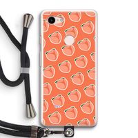 Just peachy: Pixel 3 Transparant Hoesje met koord Just peachy: Pixel 3 Transparant Hoesje met koord