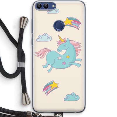Vliegende eenhoorn: Huawei P Smart (2018) Transparant Hoesje met koord