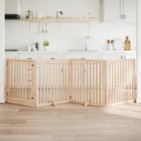 VidaXL Hondenhek inklapbaar met deur 4 panelen 320 cm populierenhout