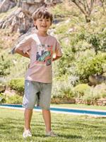 Denim jongensbermuda, gemakkelijk aan te trekken denimgrijs