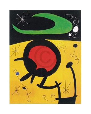 Kunstdruk Joan Miro - Vuelo de pajaros 40x50cm
