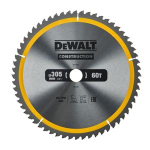 DeWALT Cirkelzaagblad voor Hout | Construction | Ø 305mm Asgat 30mm 60T - DT1960-QZ
