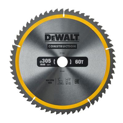 DeWALT Cirkelzaagblad voor Hout | Construction | Ø 305mm Asgat 30mm 60T - DT1960-QZ