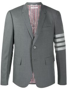 Thom Browne blazer en laine à détail 4 bandes signature - Gris