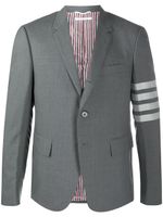 Thom Browne blazer en laine à détail 4 bandes signature - Gris